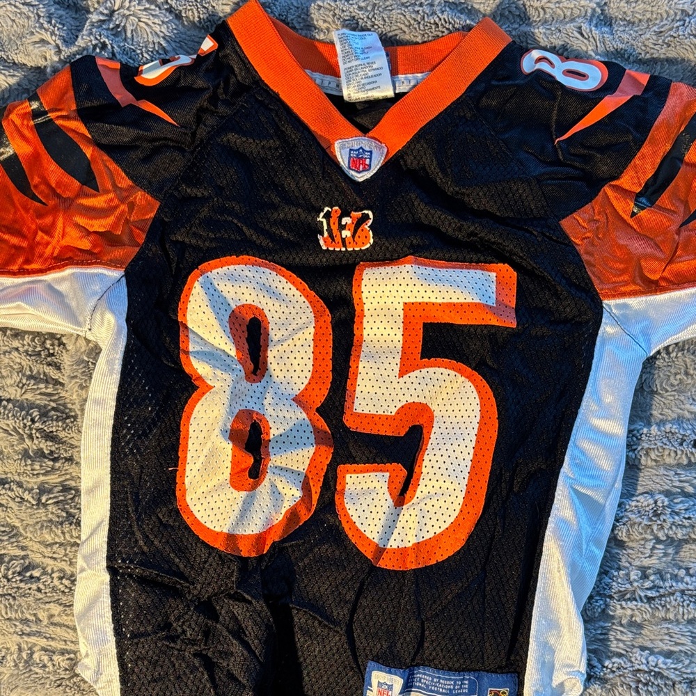 Reebok Black and Orange Kids Jersey